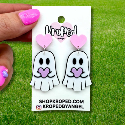 Love Ghost Dangle Stud Earrings - More Colors