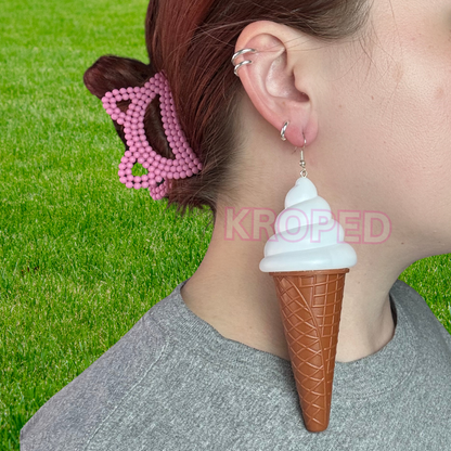 Soft Serve Ice Cream Toy Earrings