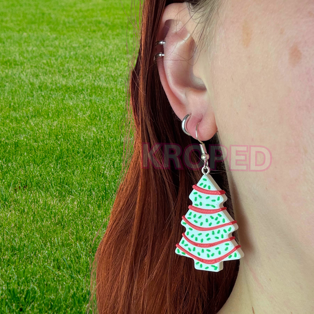 Christmas Cake Earrings