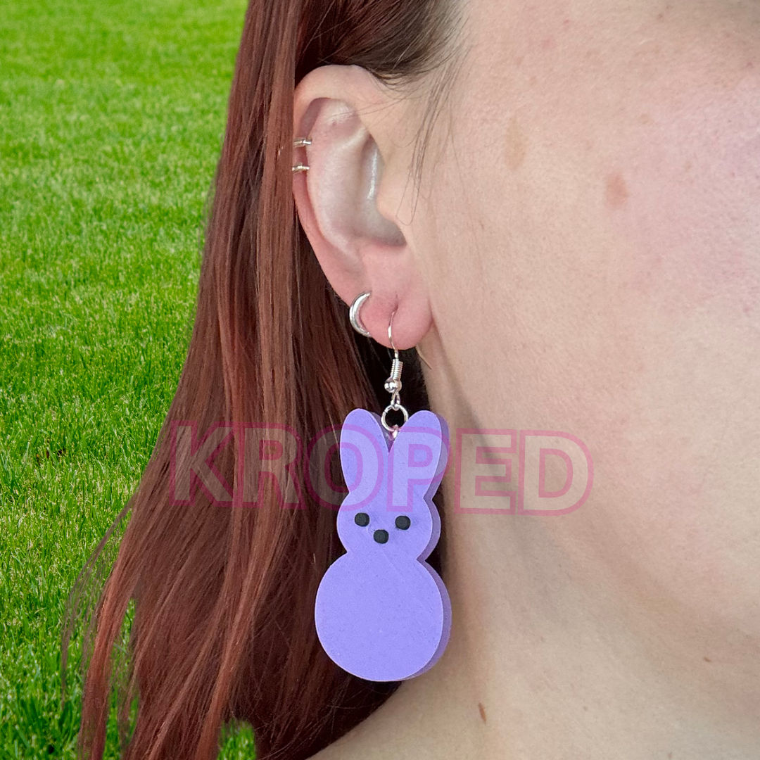 Marshmallow Bunny Earrings