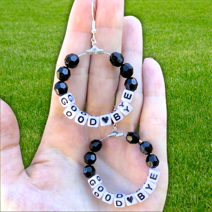 Halloween Beaded Hoop Earrings