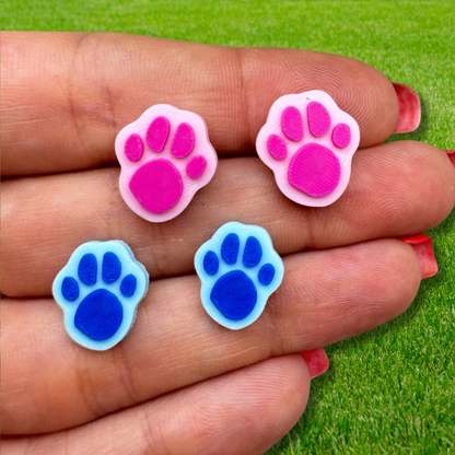 Nostaglic 90's Dog Cartoon Paw Print Stud Earrings