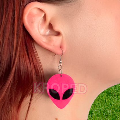 Neon Alien Earrings