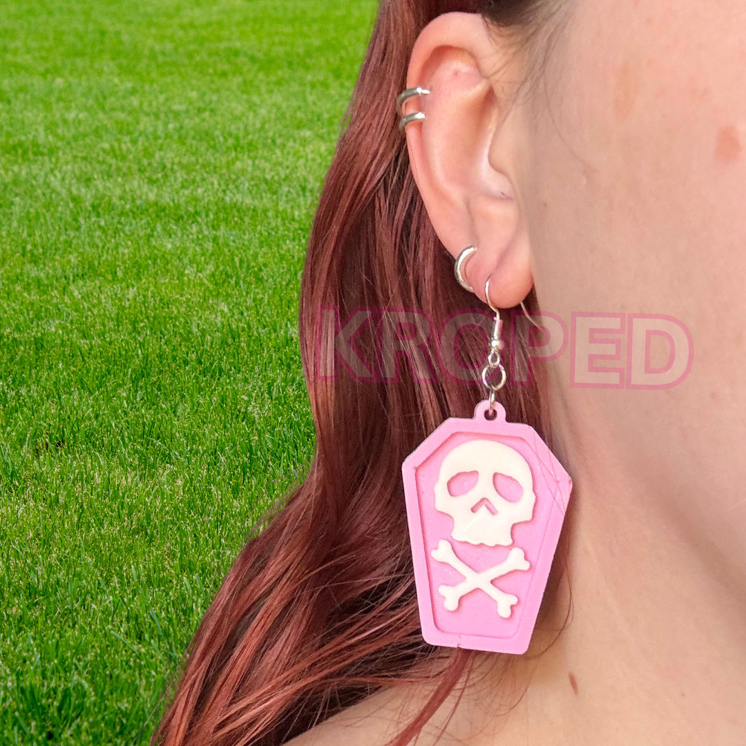 Skull Tombstone Earrings