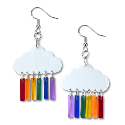 Dangle Rainbow Cloud Earrings