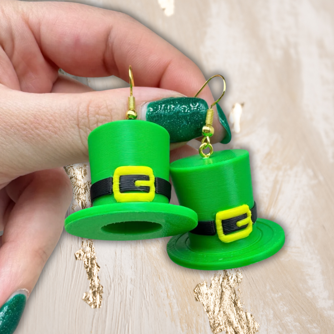 Leprechaun Top Hat Earrings