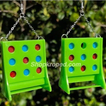 3 In - a - Row Game Earrings - Kroped