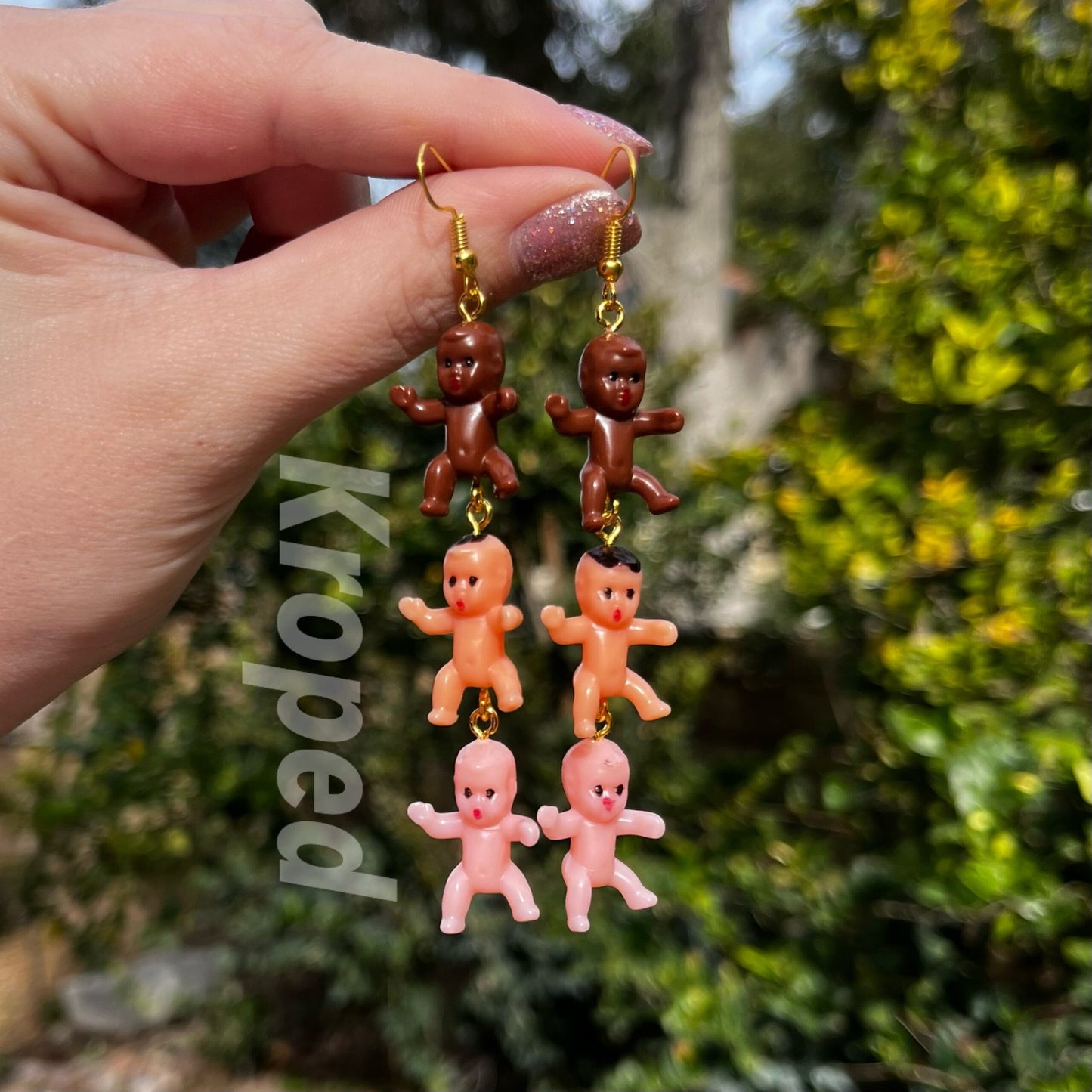 Triple Baby Dangle Earrings