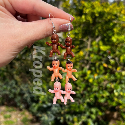 Triple Baby Dangle Earrings