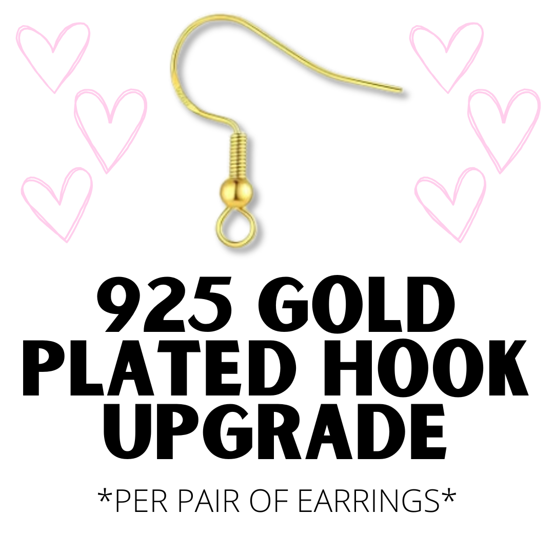 925 Gold Plated Hardware EARRING UPGRADE