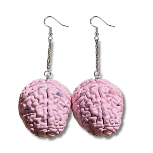 3D Anatomical Brain Earrings