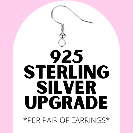 925 Sterling Silver Hardware EARRING UPGRADE - Kroped