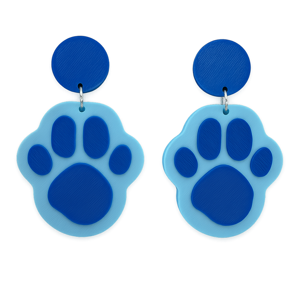 Paw Print Dangle Earrings