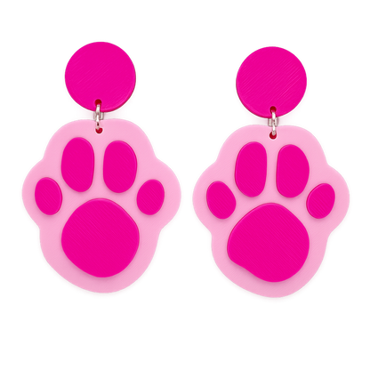 Paw Print Dangle Earrings