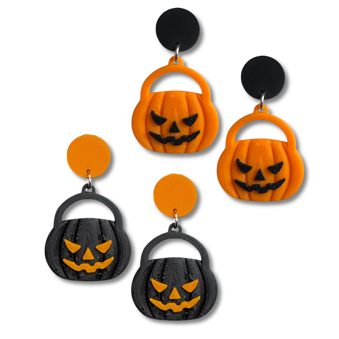 Pumpkin Bucket Earrings
