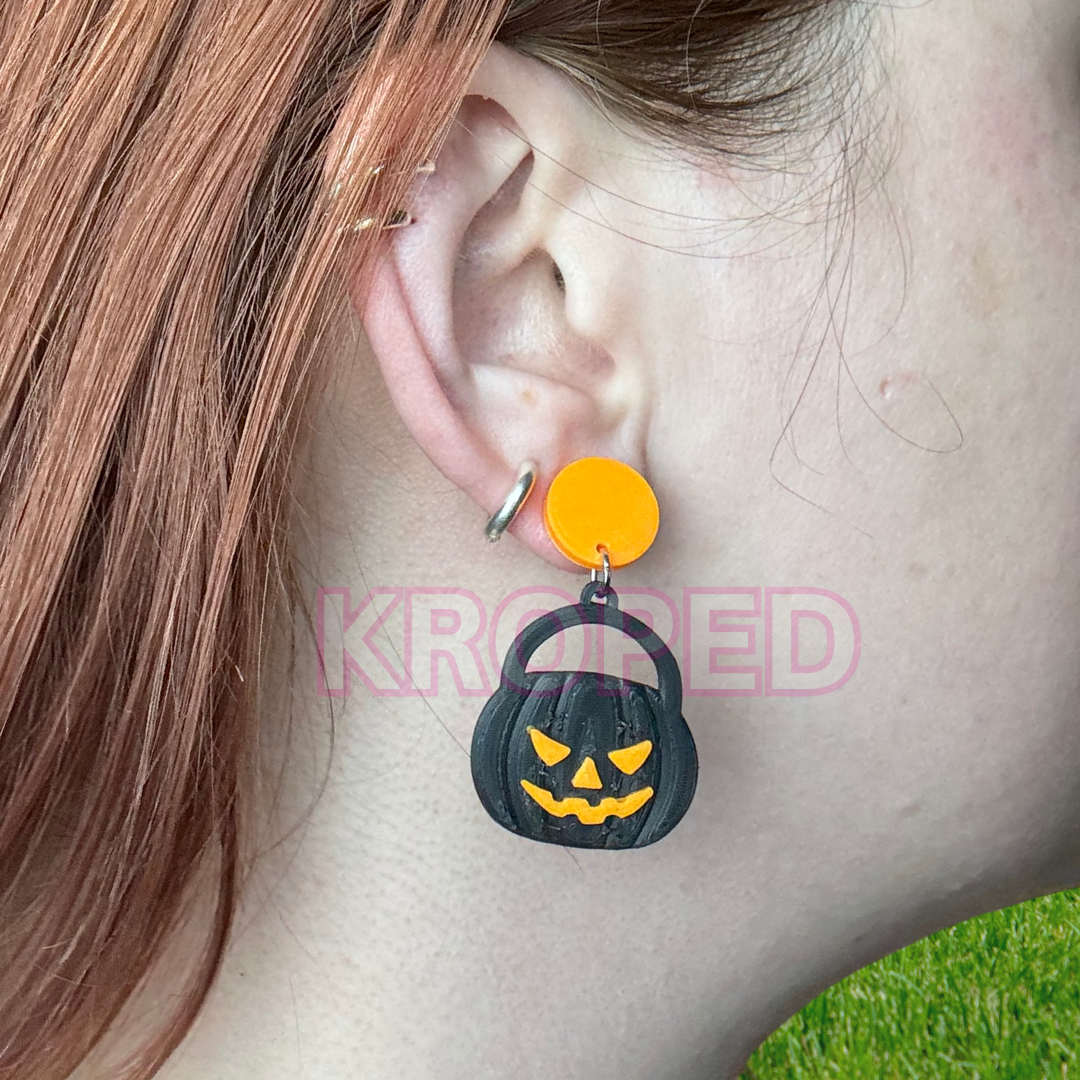 Pumpkin Bucket Earrings