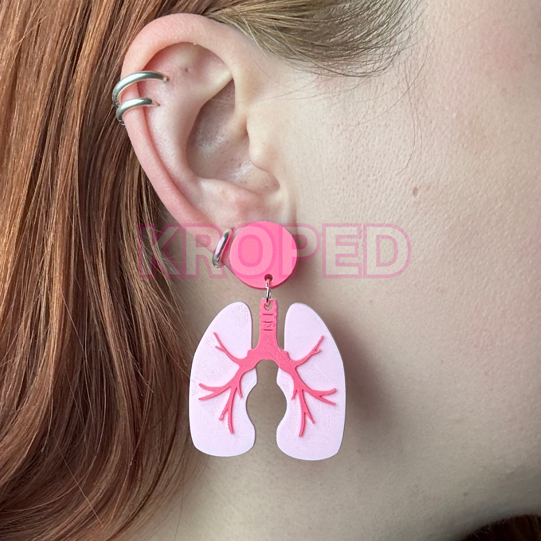 Anatomical Lung Dangle Earrings