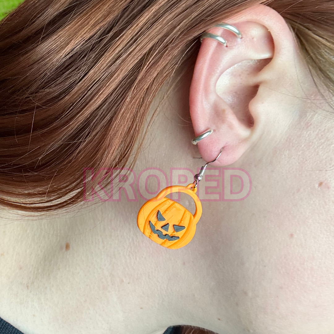 Pumpkin Bucket Earrings