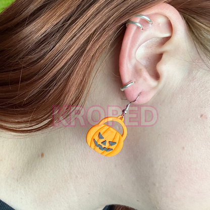Pumpkin Bucket Earrings