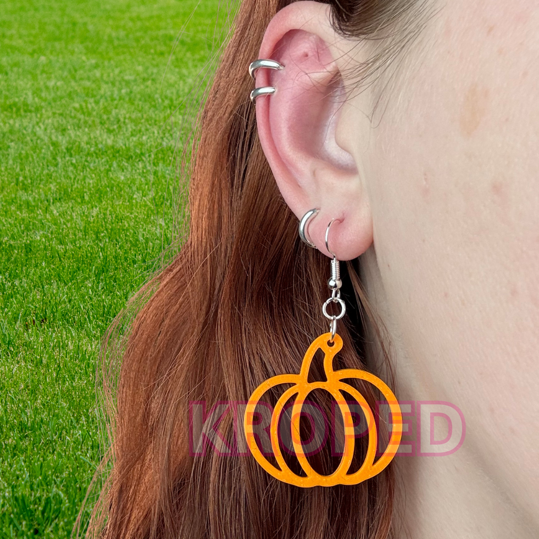 Pumpkin Outline Earrings