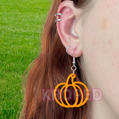 Pumpkin Outline Earrings