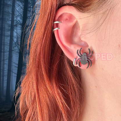 Tiny Spider Stud Earrings