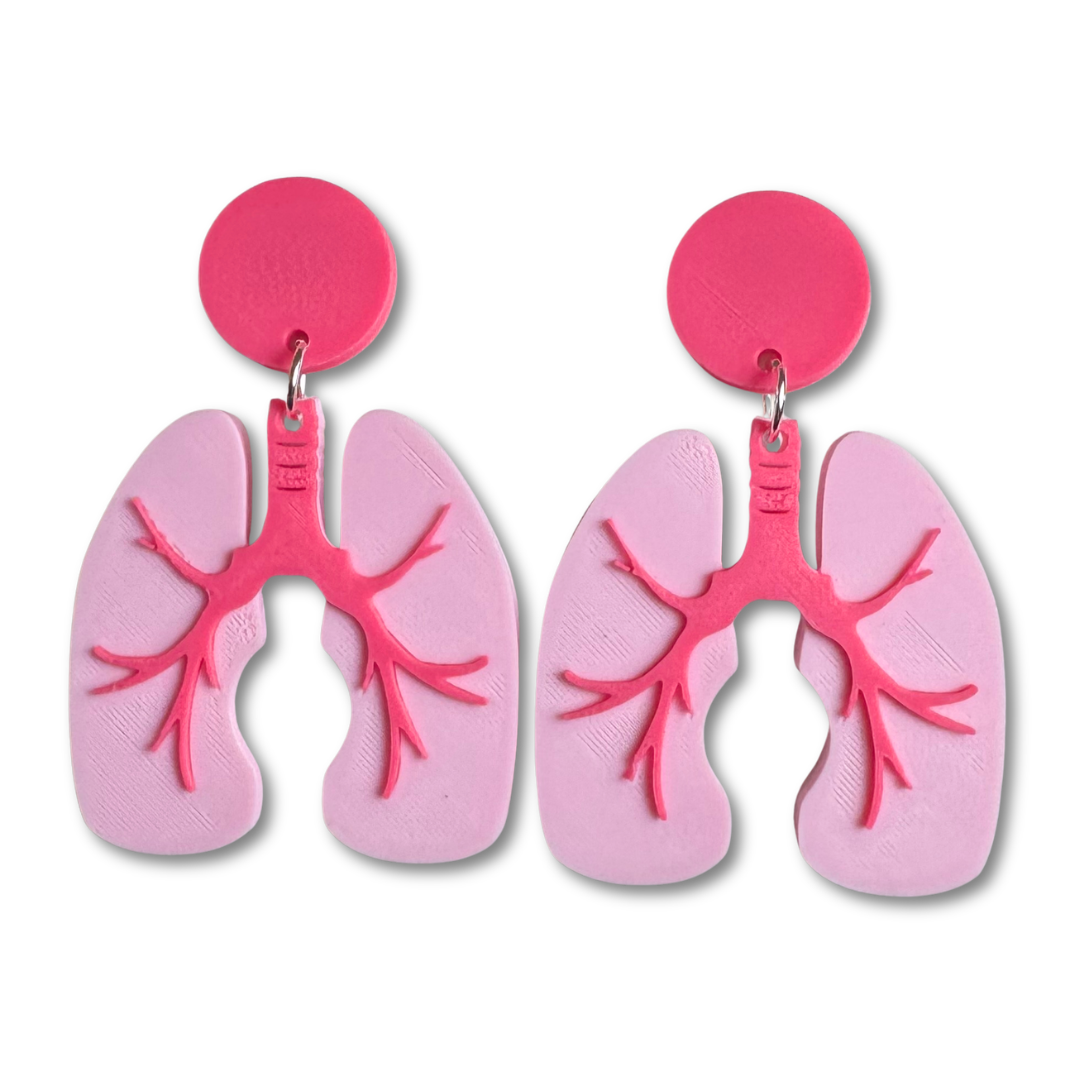 Anatomical Lung Dangle Earrings