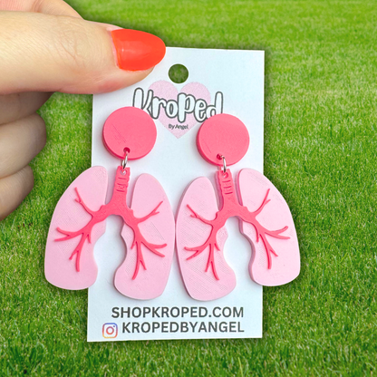 Anatomical Lung Dangle Earrings