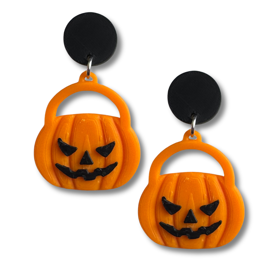 Pumpkin Bucket Earrings