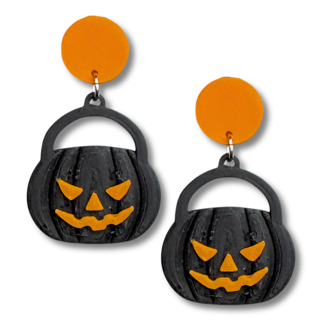 Pumpkin Bucket Earrings