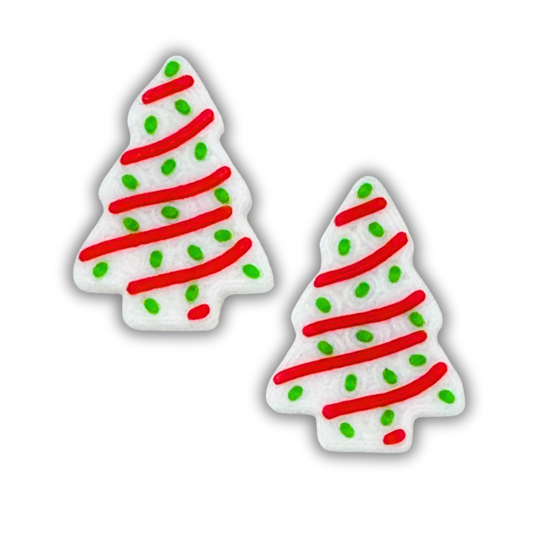 Christmas Tree Cake Stud Earrings