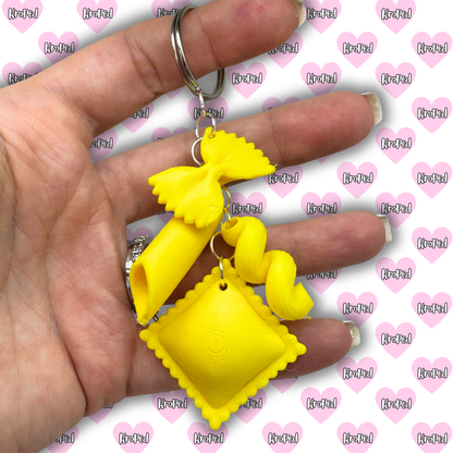 Pasta Noodle Keychain