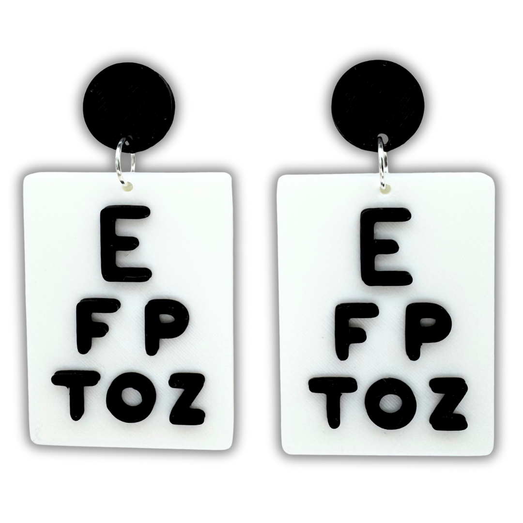 Vision Test Board Earrings