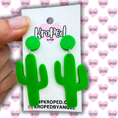 Cactus Stud Dangle Earrings