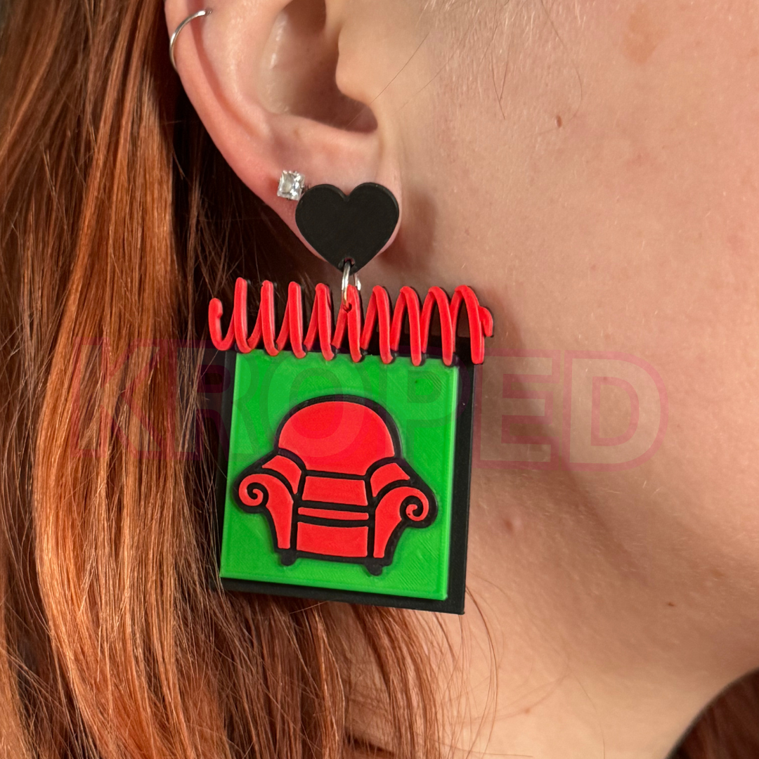 Notebook and Crayon Earrings