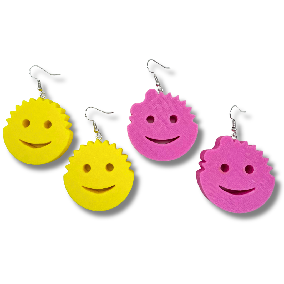 Smiley Sponge Earrings