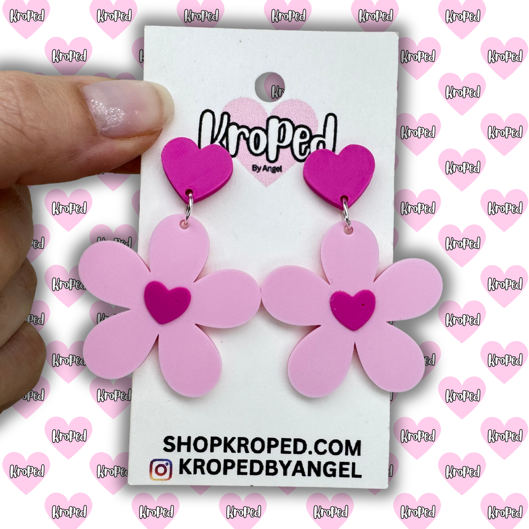 Daisy Heart Stud Earrings
