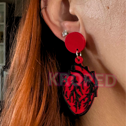 Anatomical Heart Stud Earrings