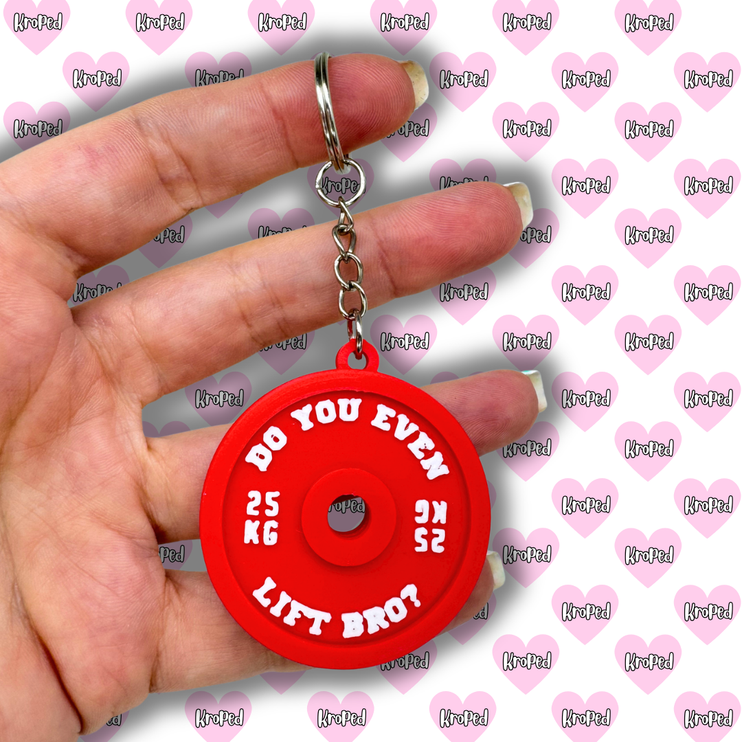 Do You Even Lift Bro Weight Plate Keychain