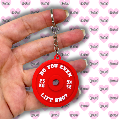 Do You Even Lift Bro Weight Plate Keychain