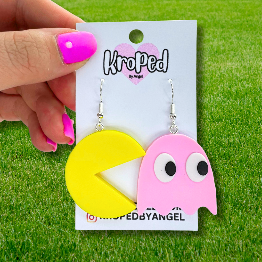 Retro Ghost Game Earrings