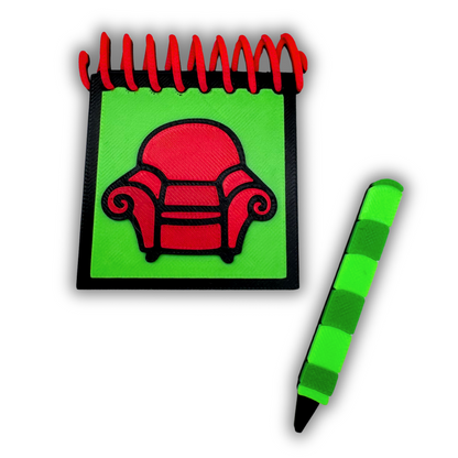 Notebook and Crayon Magnet