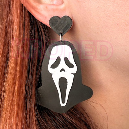 Ghost Mask Dangle Earrings