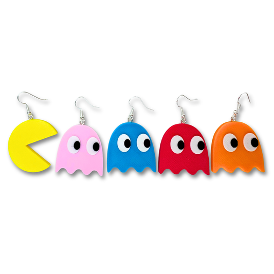 Retro Ghost Game Earrings