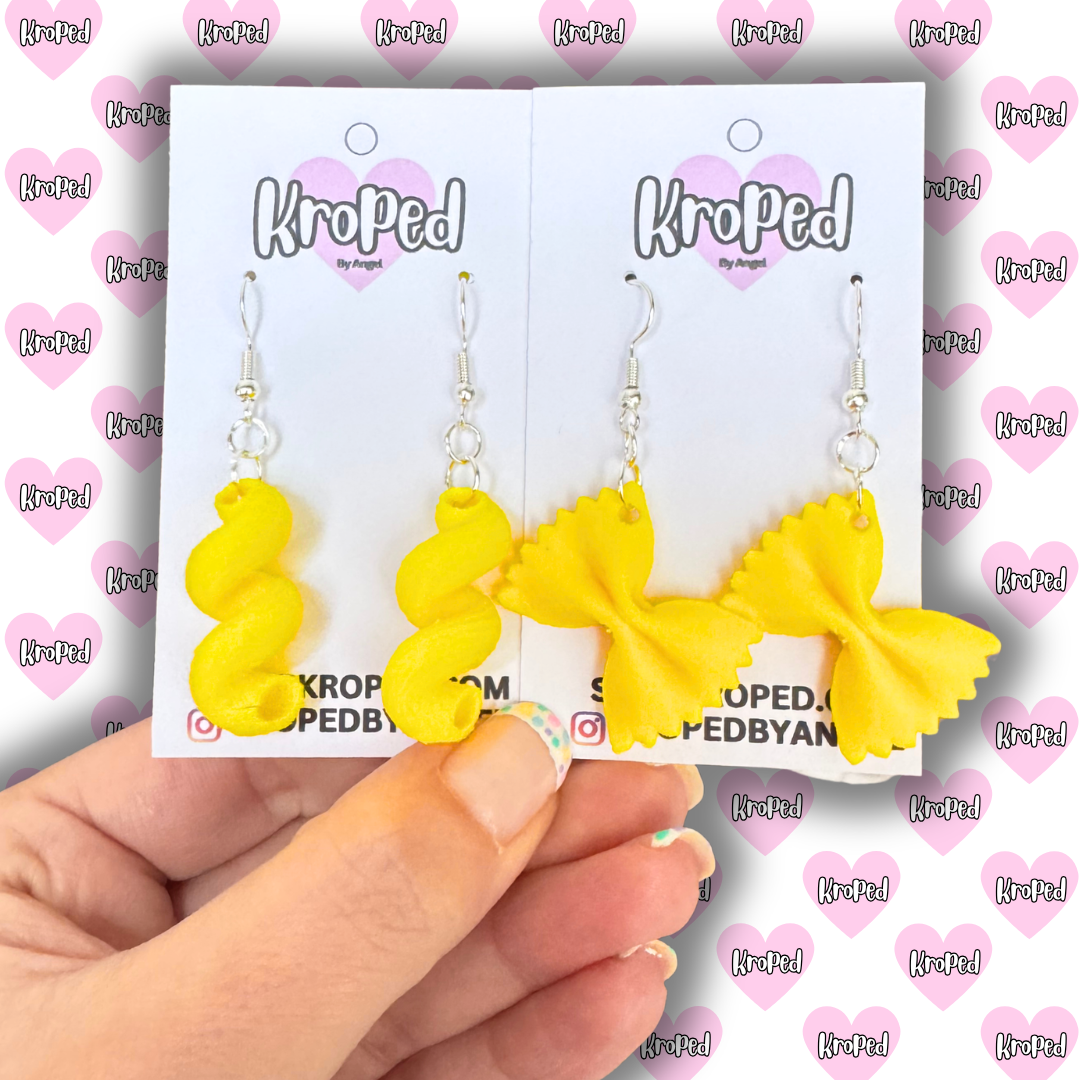 Pasta Noodle Earrings