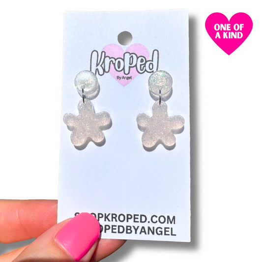 Pink Flower Stud Earrings