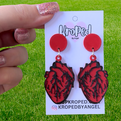 Anatomical Heart Stud Earrings