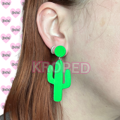Cactus Stud Dangle Earrings