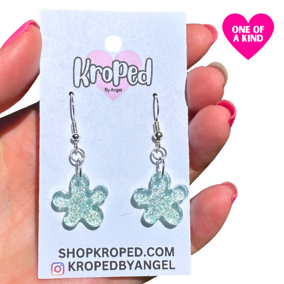 Blue Flower Stud Earrings