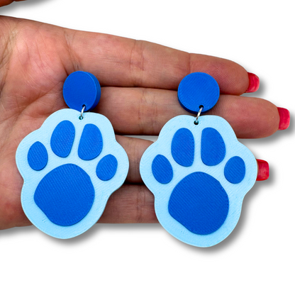 Paw Print Dangle Earrings